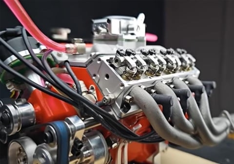 Kit de modelo de motor V8 de gasolina