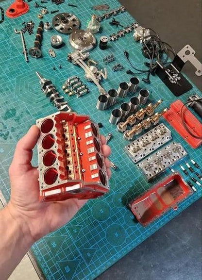 Kit de modelo de motor V8 de gasolina