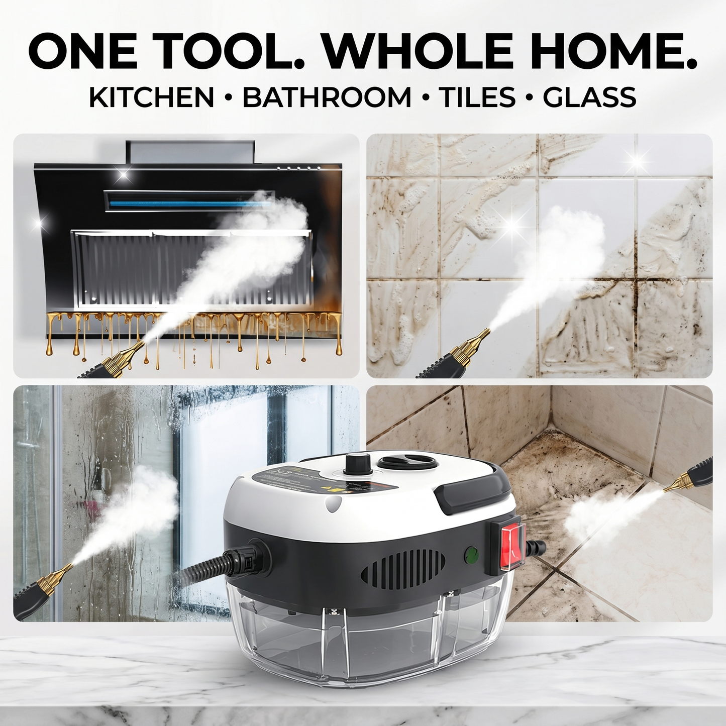 🔥 ÚLTIMO DÍA DE OFERTA — ¡SOLO $999 MXN! 🔥 Potente limpiador a vapor de 2500W para todo el hogar